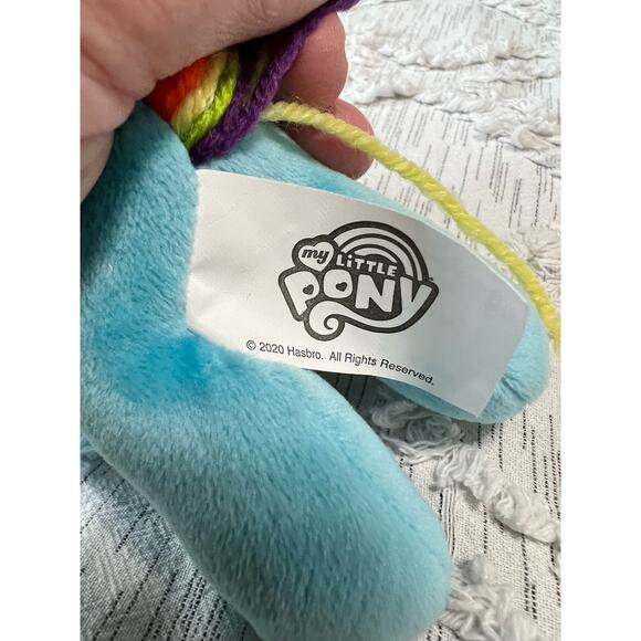 My Little Pony Rainbow Dash Plush 7" Yarn Mane Tail Stuffed Animal Toy 2020 Blue - Picture 4 of 9